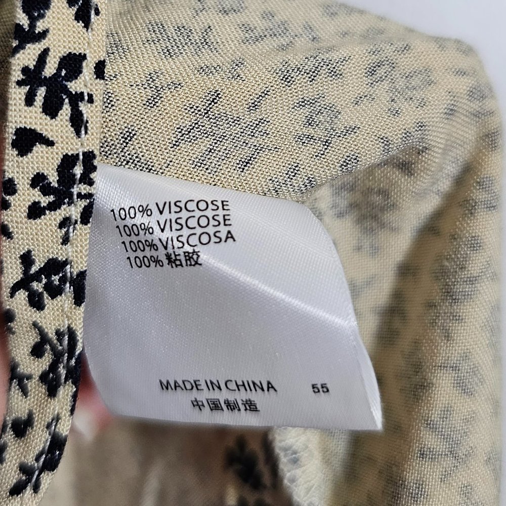 🏷️NWT Brandy Melville Floral Wrap Sleeveless Midi Dress In Beige/Black - OS - Picture 7 of 10